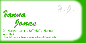 hanna jonas business card